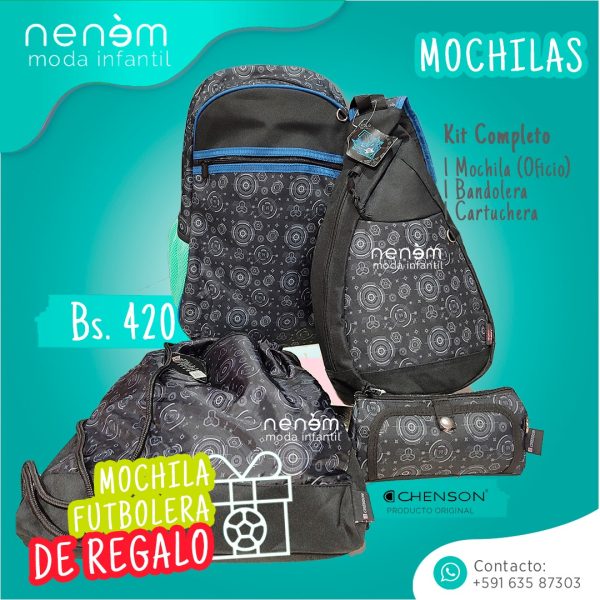 COLECCION ROBOT FORCE, mochila, cartuchera, lonchera, mochila futbolera.